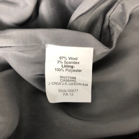 J Crew Light Grey Wool Skirt w/Scalloped Waistband - Picture 9 of 12